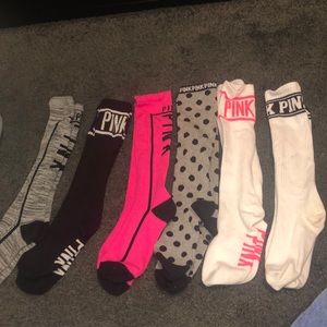 Knee high PINK Victoria secret socks